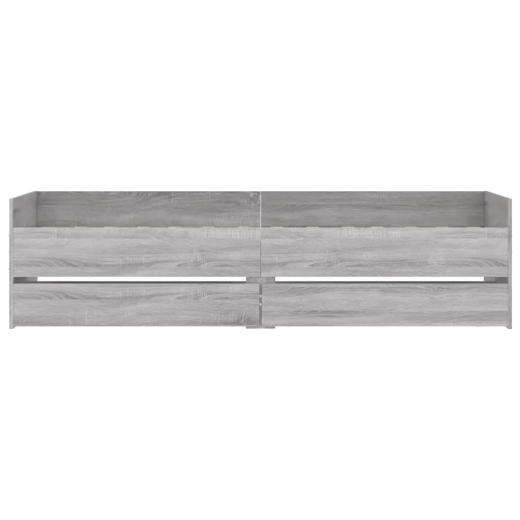 Letto singolo | Letto per adulti | Giroletto con Cassetti Grigio Sonoma 100x200 cm - Image 6