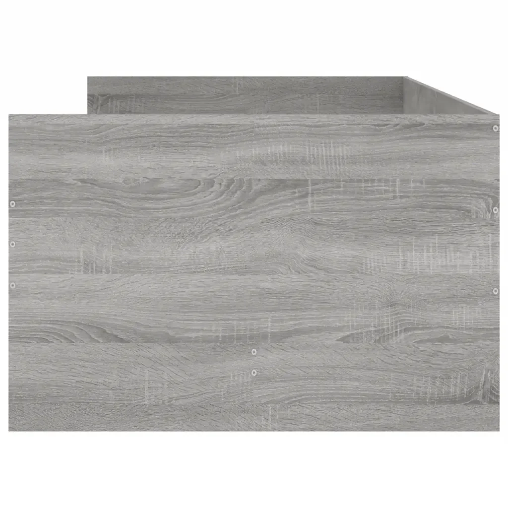 Letto singolo | Letto per adulti | Giroletto con Cassetti Grigio Sonoma 100x200 cm - Image 7
