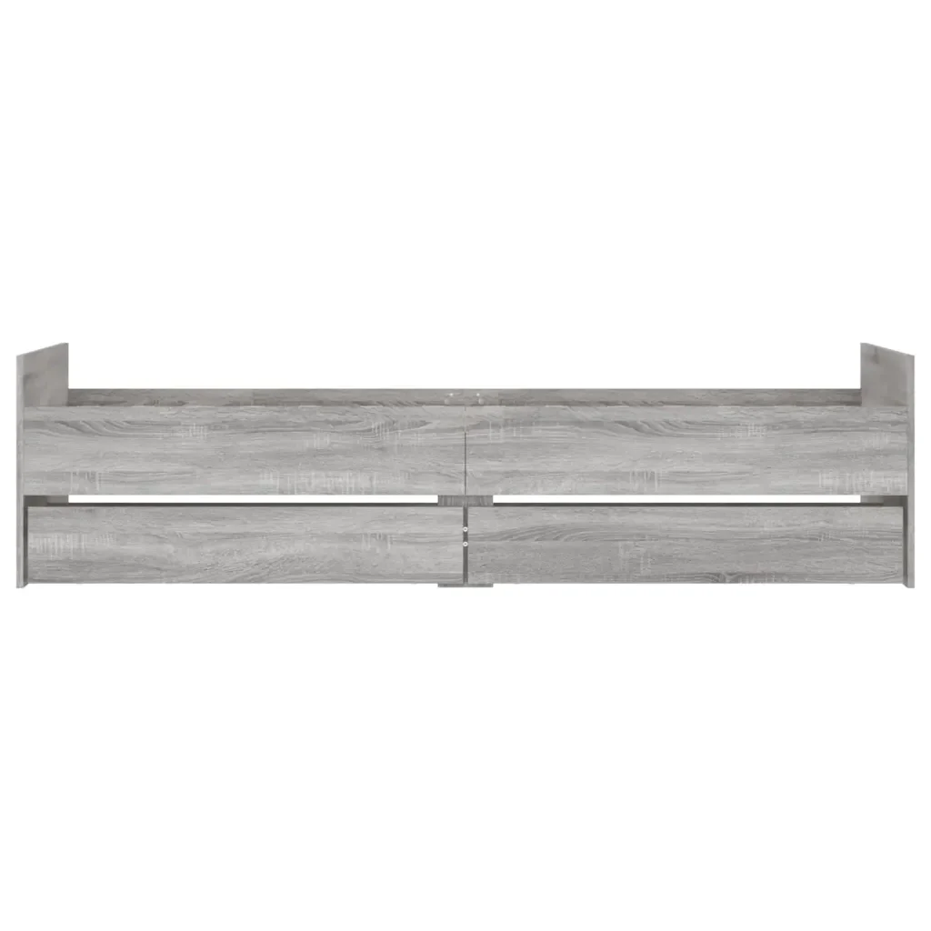 Letto singolo | Letto per adulti | Giroletto con Cassetti Grigio Sonoma 75x190 cm Small Single - Image 6