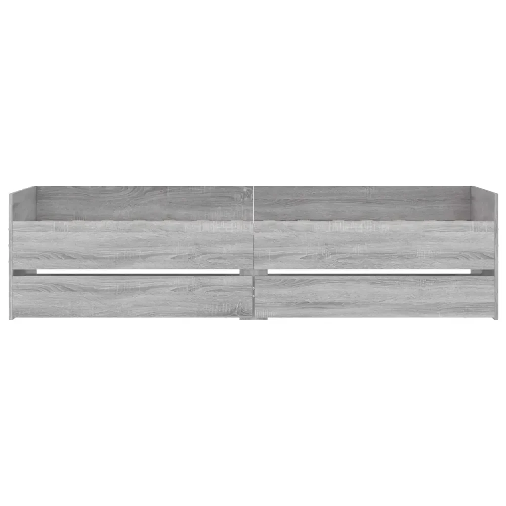 Letto singolo | Letto per adulti | Giroletto con Cassetti Grigio Sonoma 90x190 cm - Image 6