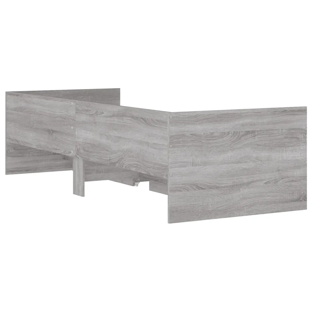 Letto singolo | Letto per adulti | Giroletto con Cassetti Grigio Sonoma 90x190 cm - Image 8