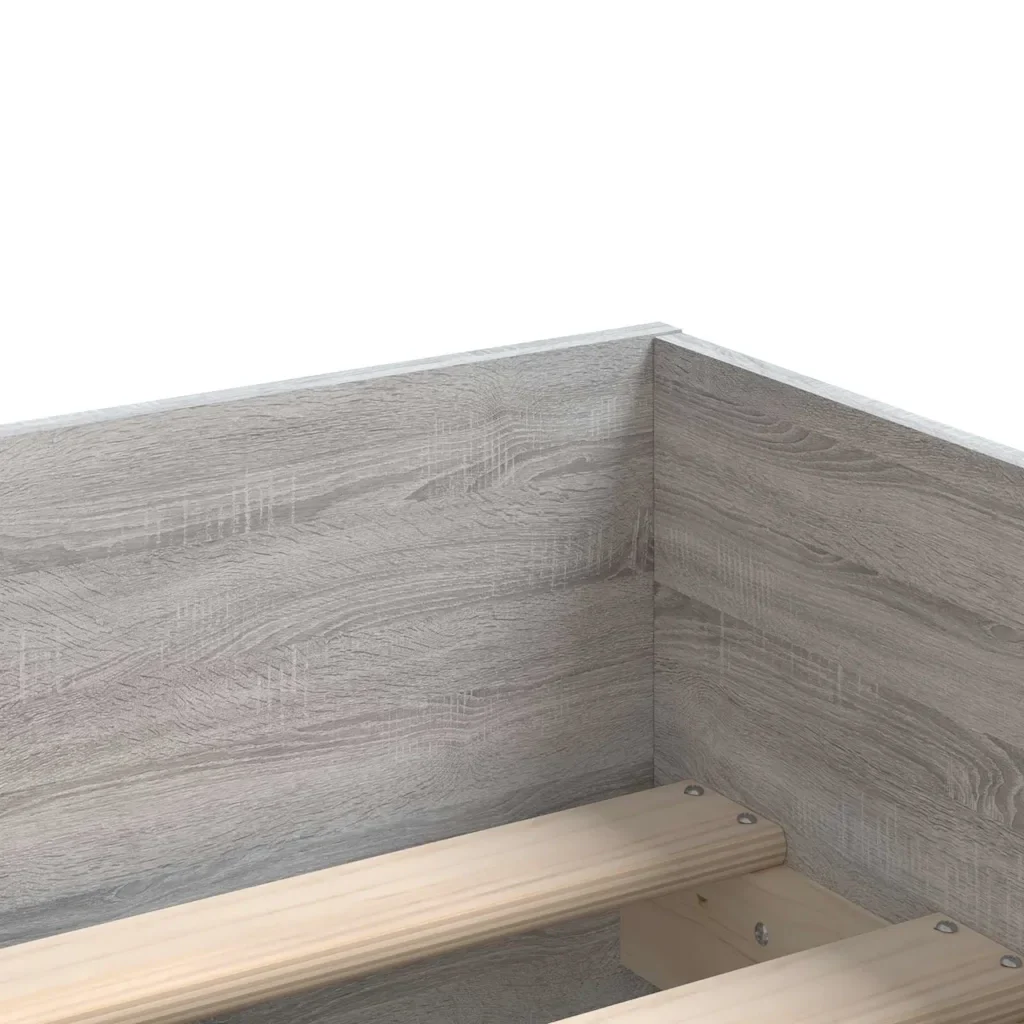 Letto singolo | Letto per adulti | Giroletto con Cassetti Grigio Sonoma 90x190 cm - Image 9