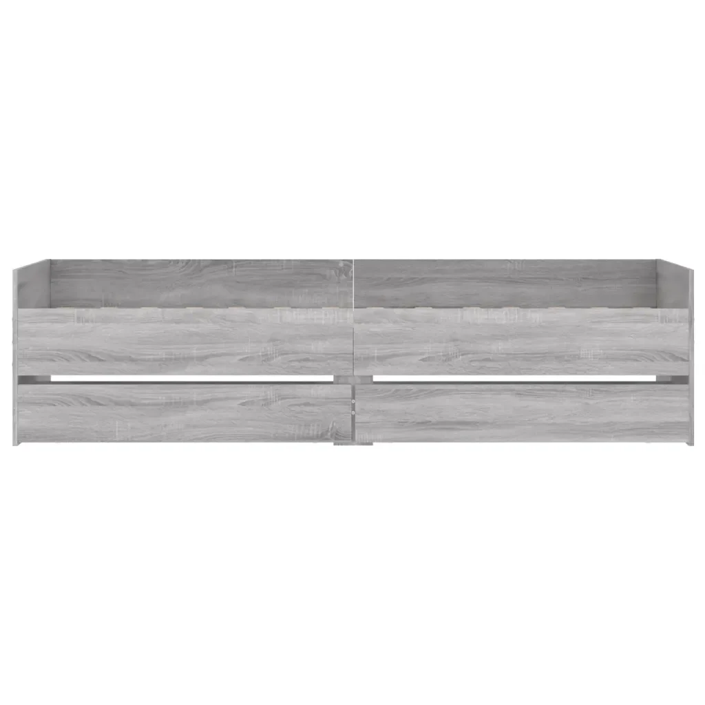 Letto singolo | Letto per adulti | Giroletto con Cassetti Grigio Sonoma 90x200 cm - Image 6
