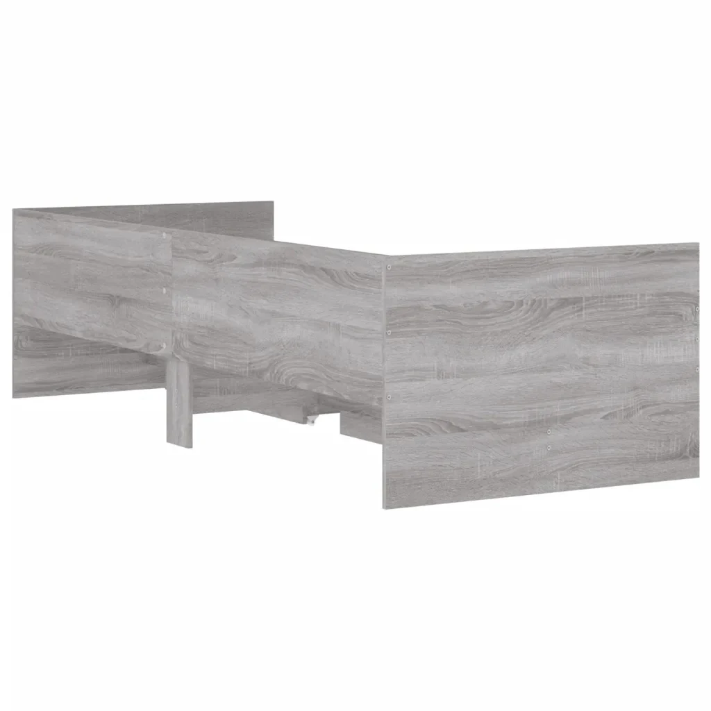 Letto singolo | Letto per adulti | Giroletto con Cassetti Grigio Sonoma 90x200 cm - Image 8