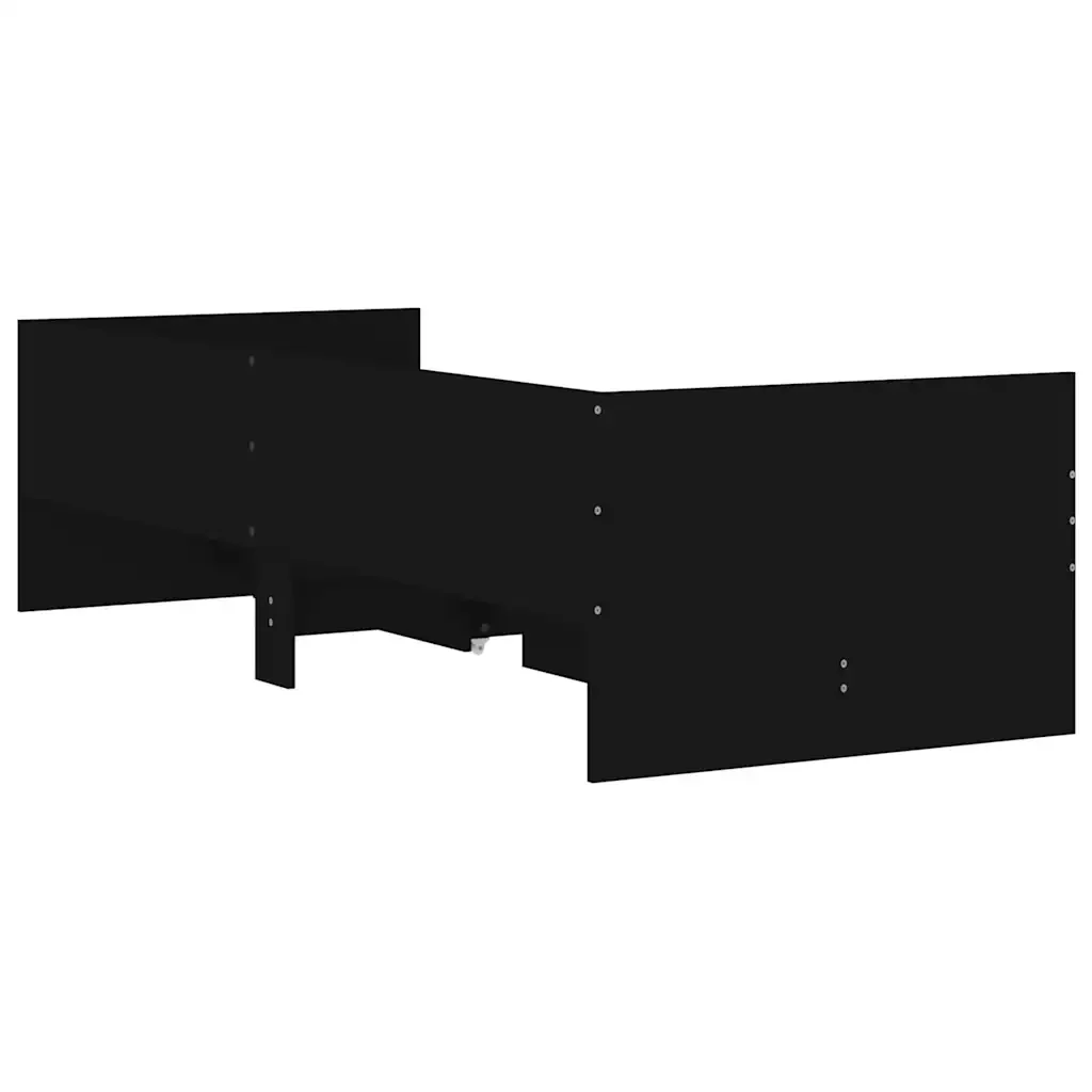 Letto singolo | Letto per adulti | Giroletto con Cassetti Nero 90x190 cm - Image 8