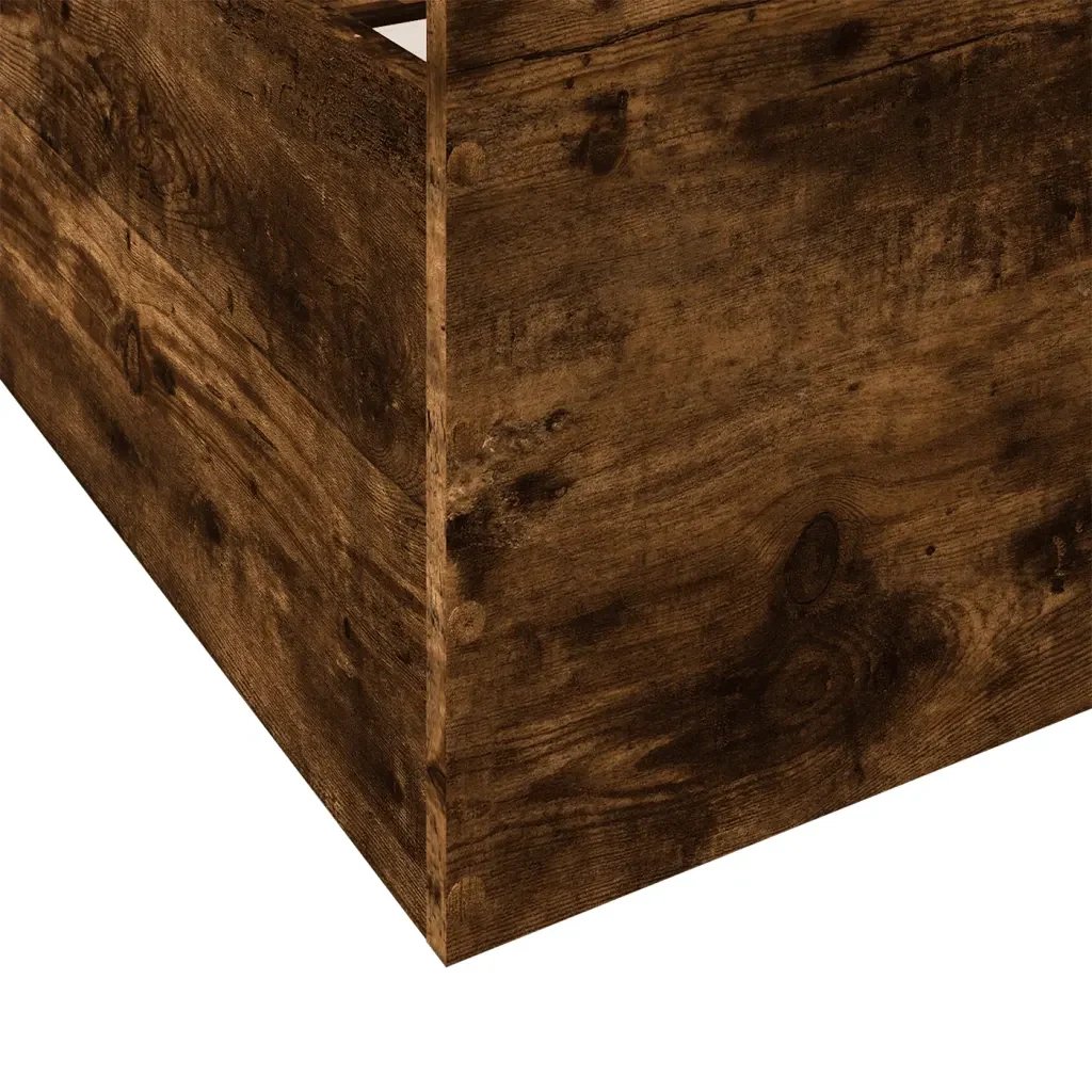 Letto singolo | Letto per adulti | Giroletto con Cassetti Rovere Fumo 100x200 cm Legno Multistrato - Image 8