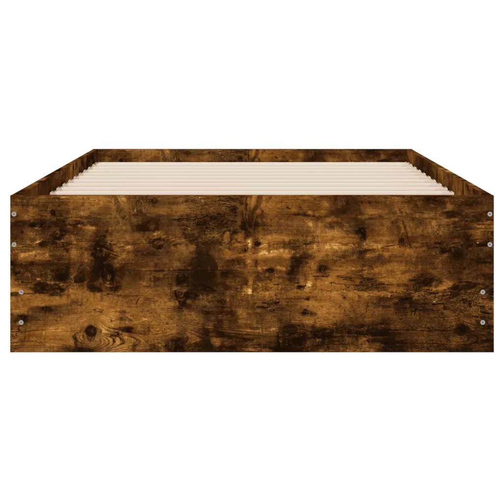 Letto singolo | Letto per adulti | Giroletto con Cassetti Rovere Fumo 75x190 cm Legno Multistrato - Image 6