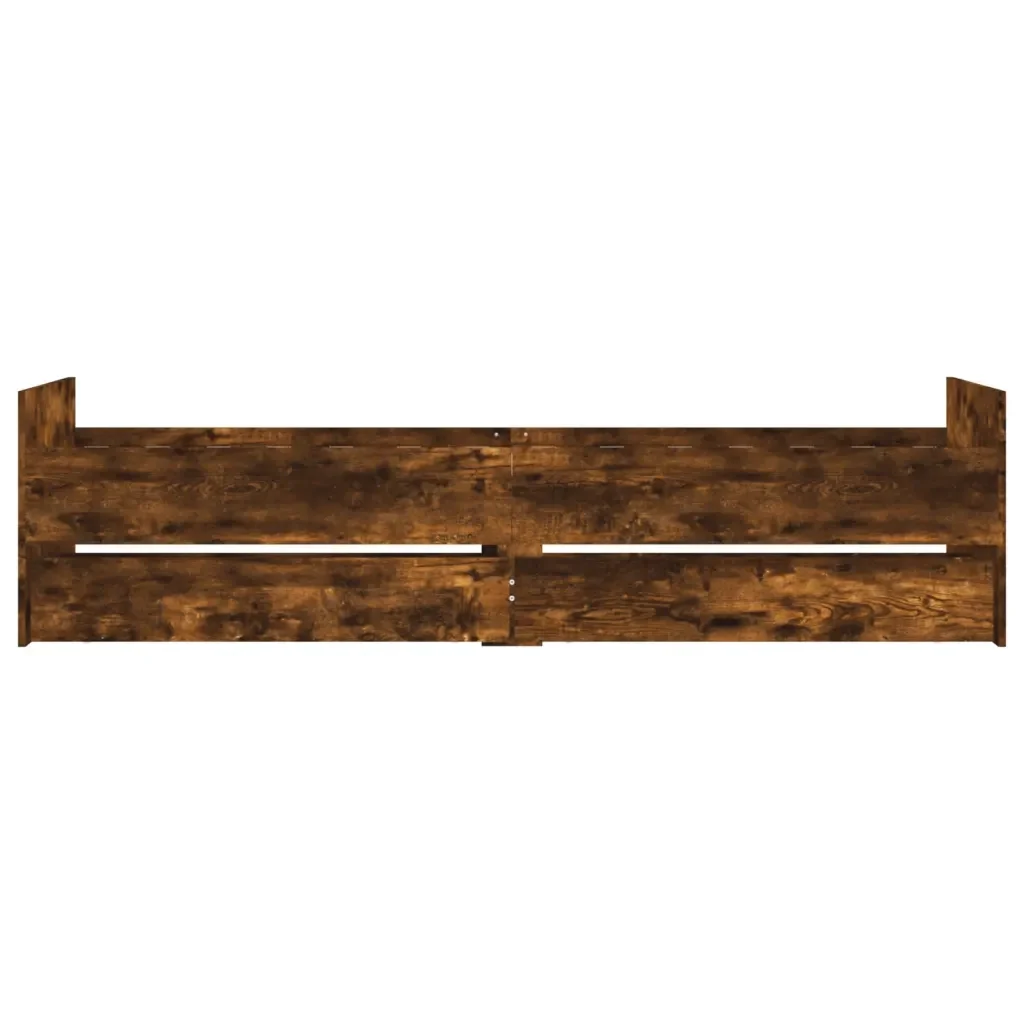Letto singolo | Letto per adulti | Giroletto con Cassetti Rovere Fumo 90x190 cm - Image 6
