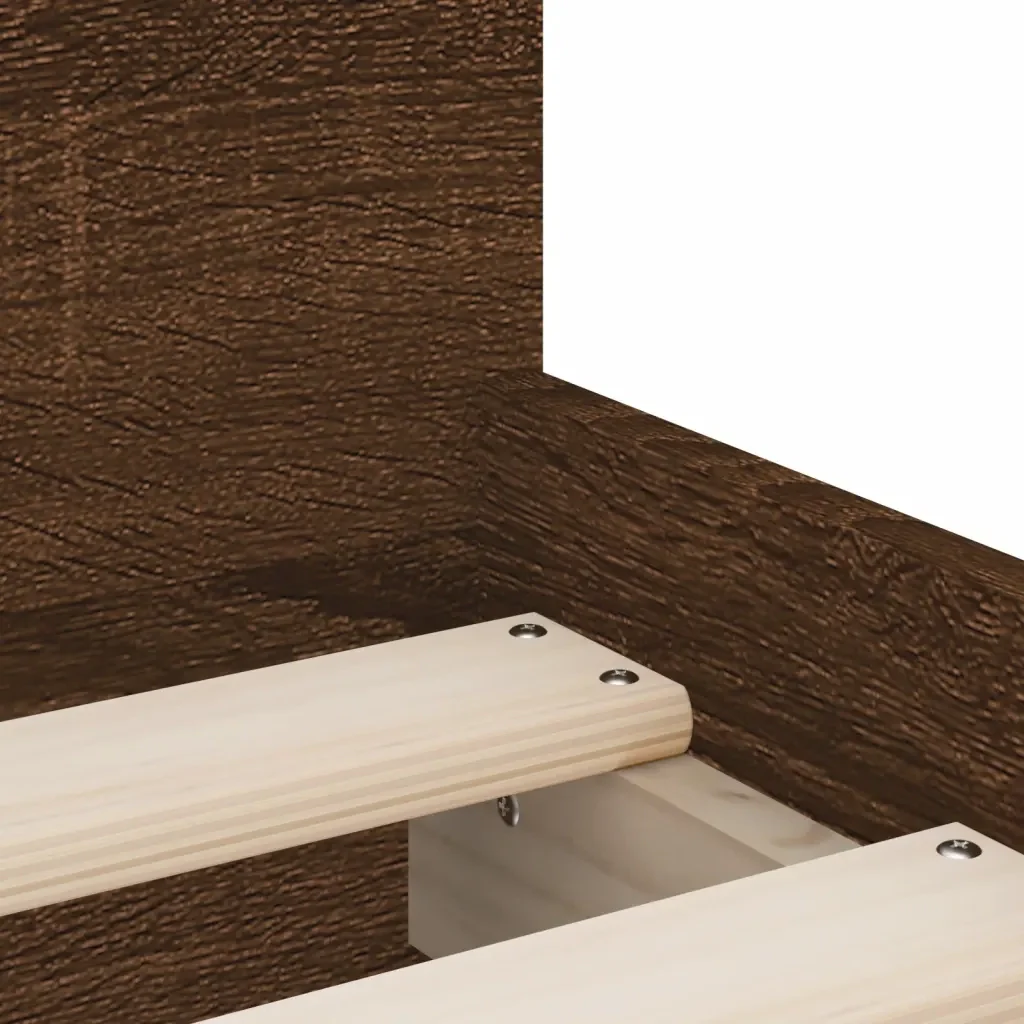Letto singolo | Letto per adulti | Giroletto con Cassetti Rovere Marrone 90x190 cm - Image 9