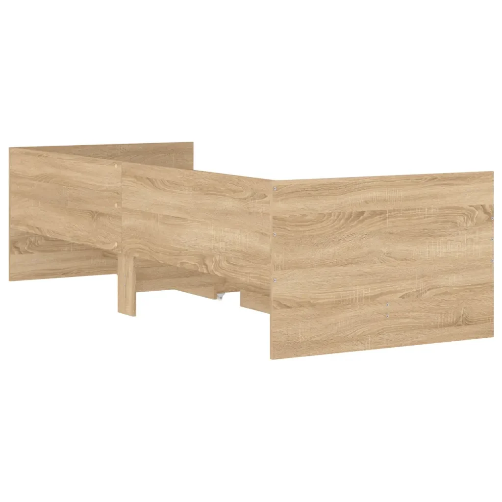 Letto singolo | Letto per adulti | Giroletto con Cassetti Rovere Sonoma 90x200 cm - Image 8