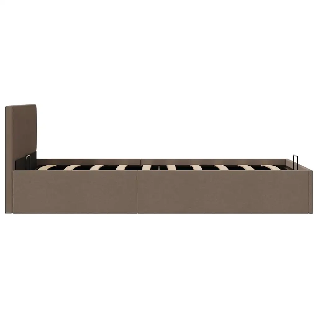 Letto singolo | Letto per adulti | Giroletto con Contenitore Grigio Talpa in Tessuto 90x200 cm - Image 6