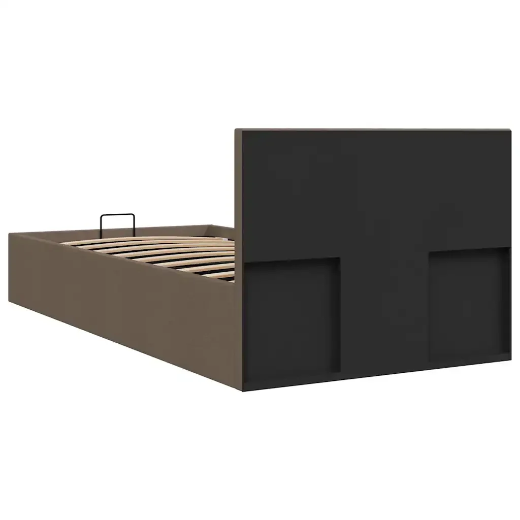 Letto singolo | Letto per adulti | Giroletto con Contenitore Grigio Talpa in Tessuto 90x200 cm - Image 7