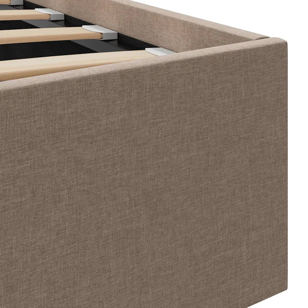 Letto singolo | Letto per adulti | Giroletto con Contenitore Grigio Talpa in Tessuto 90x200 cm - Image 9