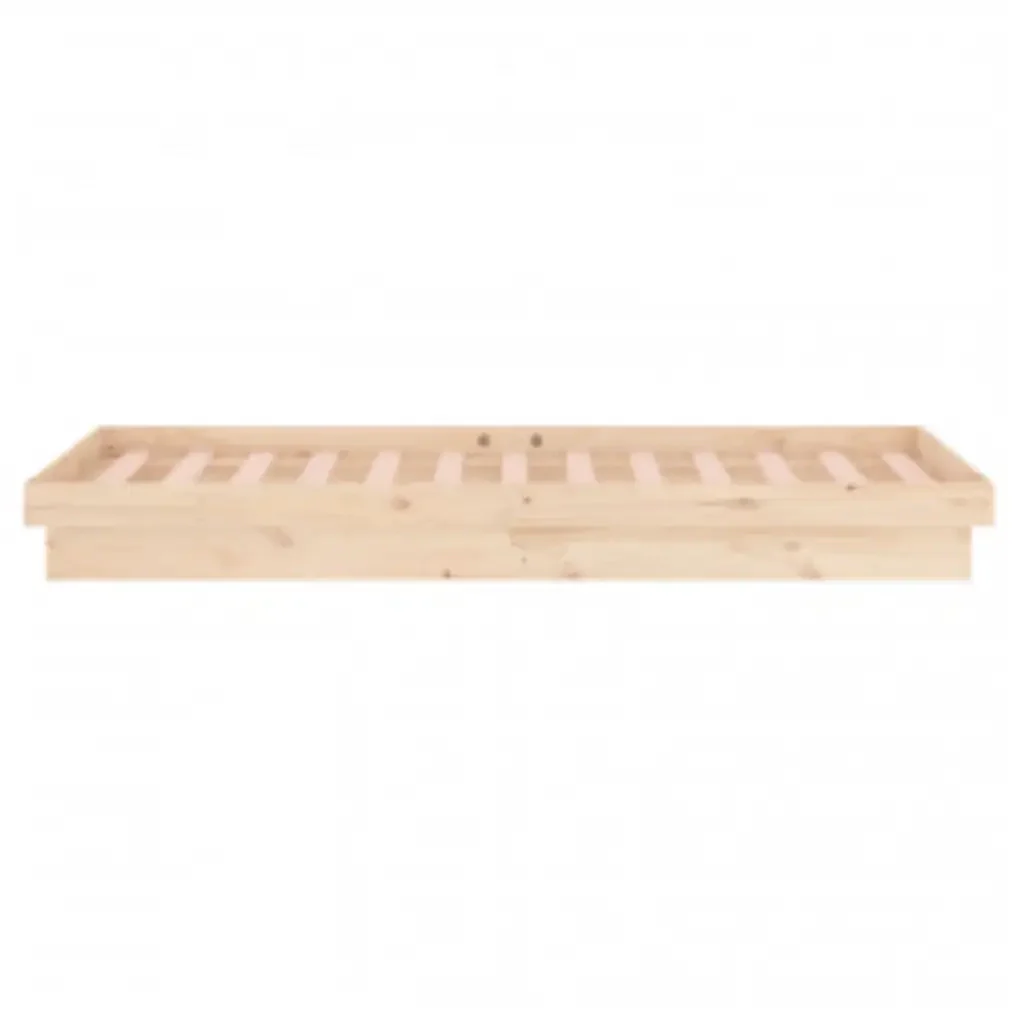 Letto singolo | Letto per adulti | Giroletto con LED 100x200 cm in Legno Massello - Image 8