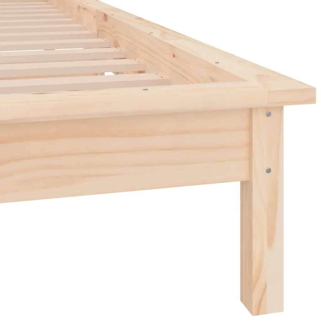 Letto singolo | Letto per adulti | Giroletto con LED 75x190 cm Small Single in Legno Massello - Image 9
