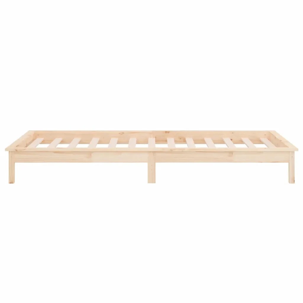 Letto singolo | Letto per adulti | Giroletto con LED 90x190 cm Single in Legno Massello - Image 8