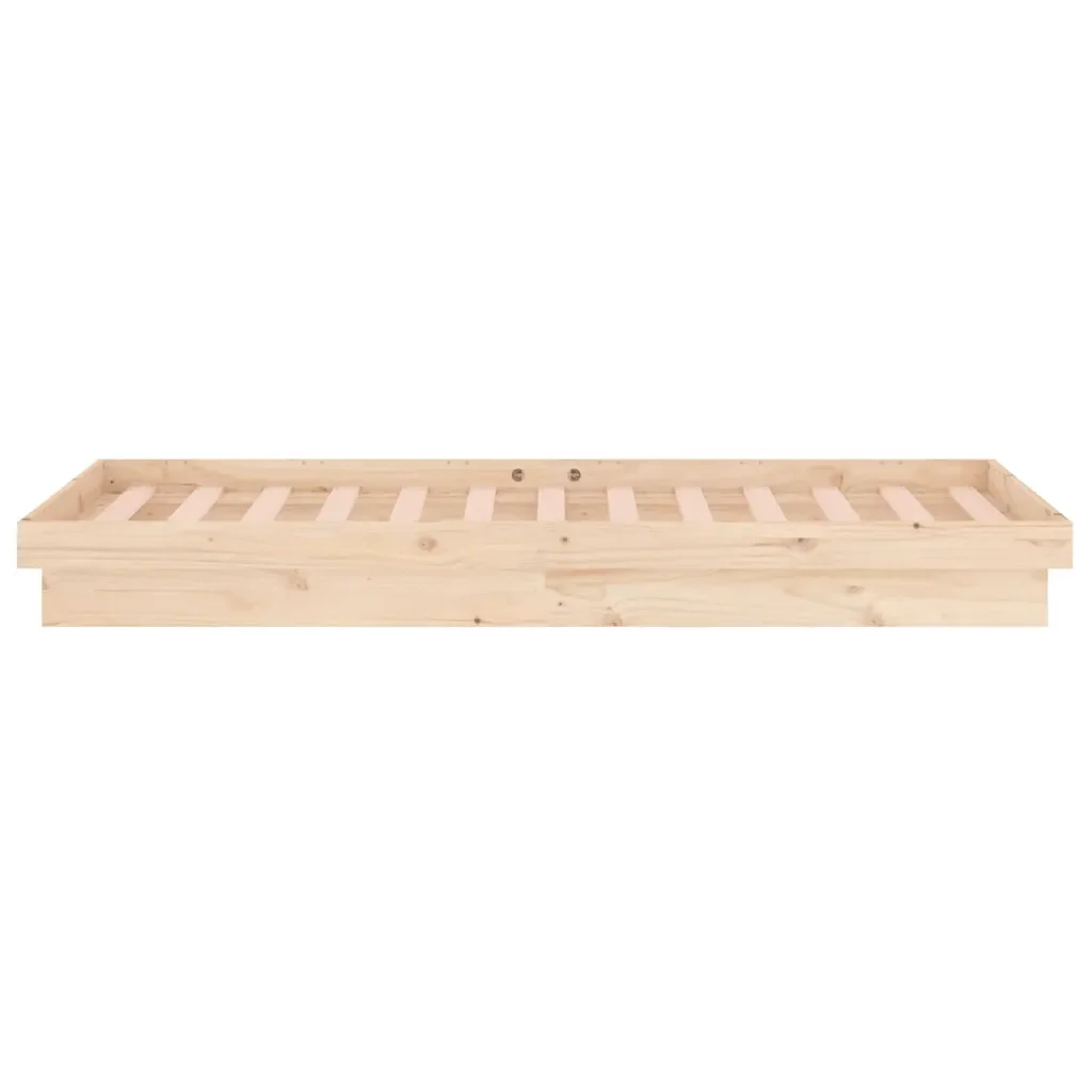Letto singolo | Letto per adulti | Giroletto con LED 90x190 cm Single in Legno Massello - Image 8