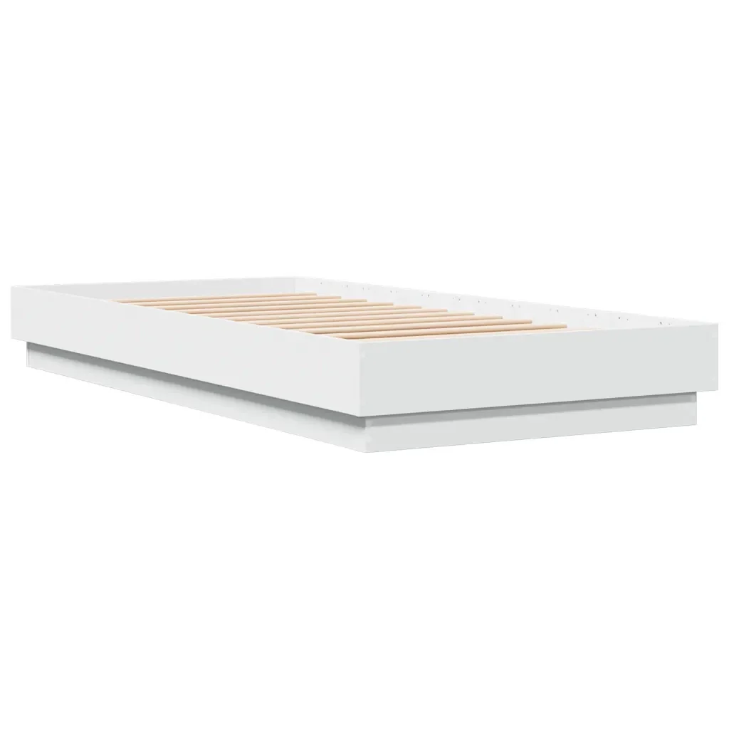 Letto singolo | Letto per adulti | Giroletto con LED Bianco 100x200 cm - Image 4
