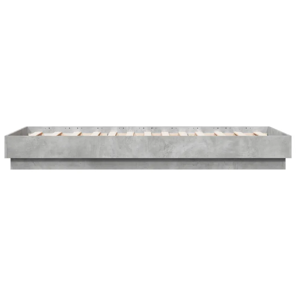 Letto singolo | Letto per adulti | Giroletto con LED Grigio Cemento 75x190 cm - Image 7