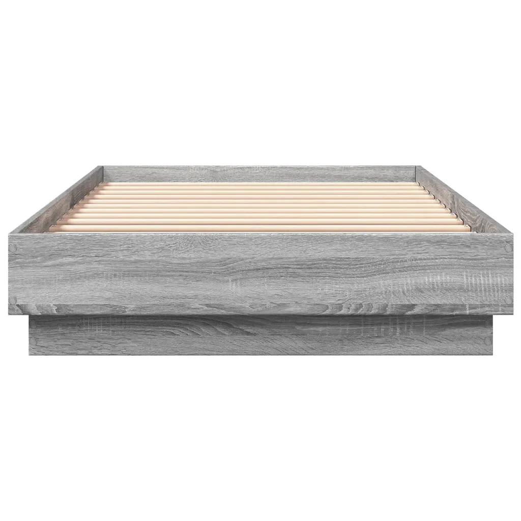 Letto singolo | Letto per adulti | Giroletto con LED Grigio Sonoma 100x200 cm - Image 6