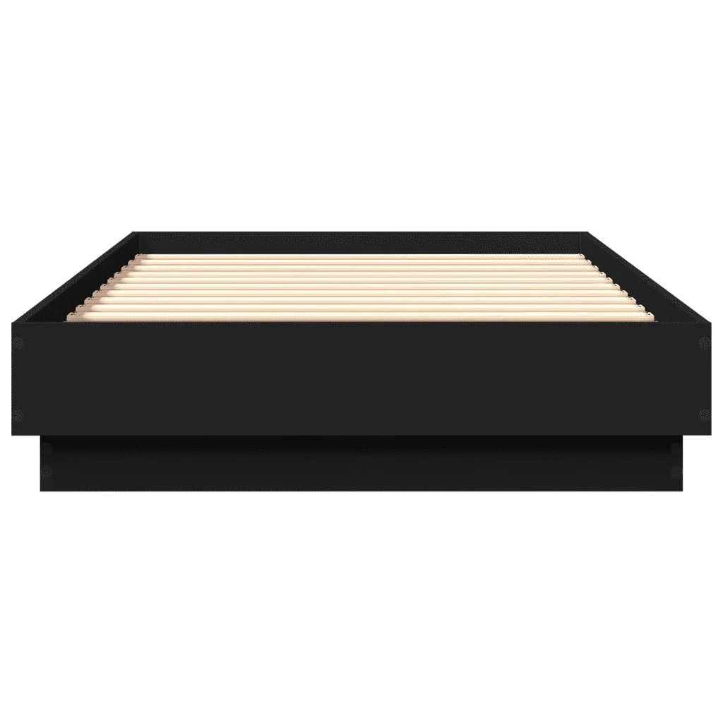 Letto singolo | Letto per adulti | Giroletto con LED Nero 75x190 cm - Image 6