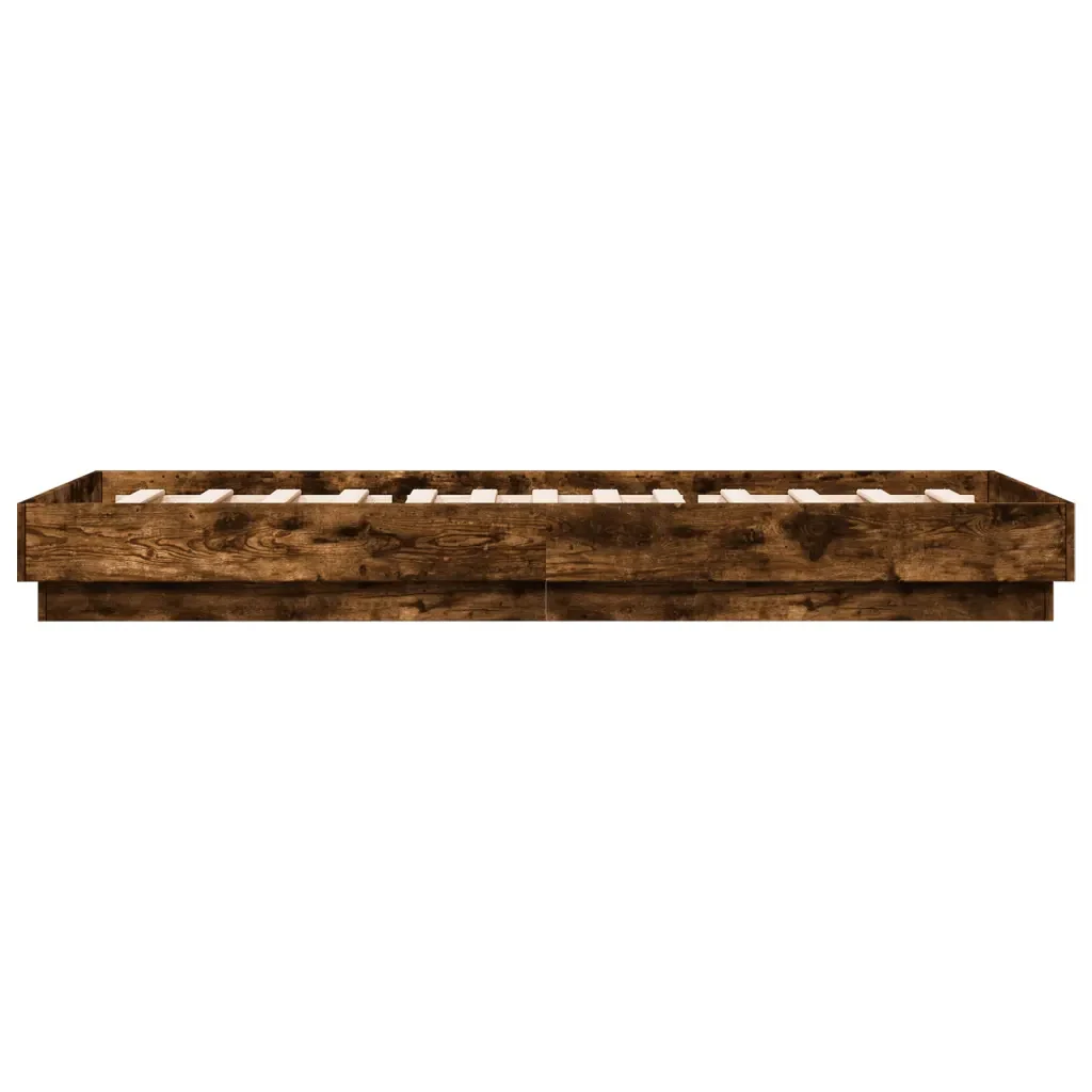 Letto singolo | Letto per adulti | Giroletto con LED Rovere Fumo 100x200 cm - Image 7