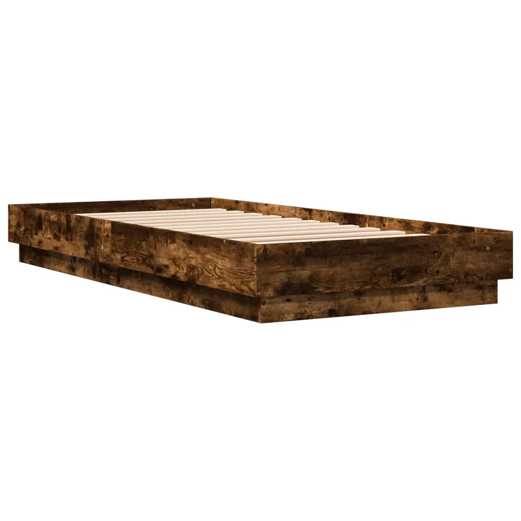 Letto singolo | Letto per adulti | Giroletto con LED Rovere Fumo 100x200 cm - Image 8