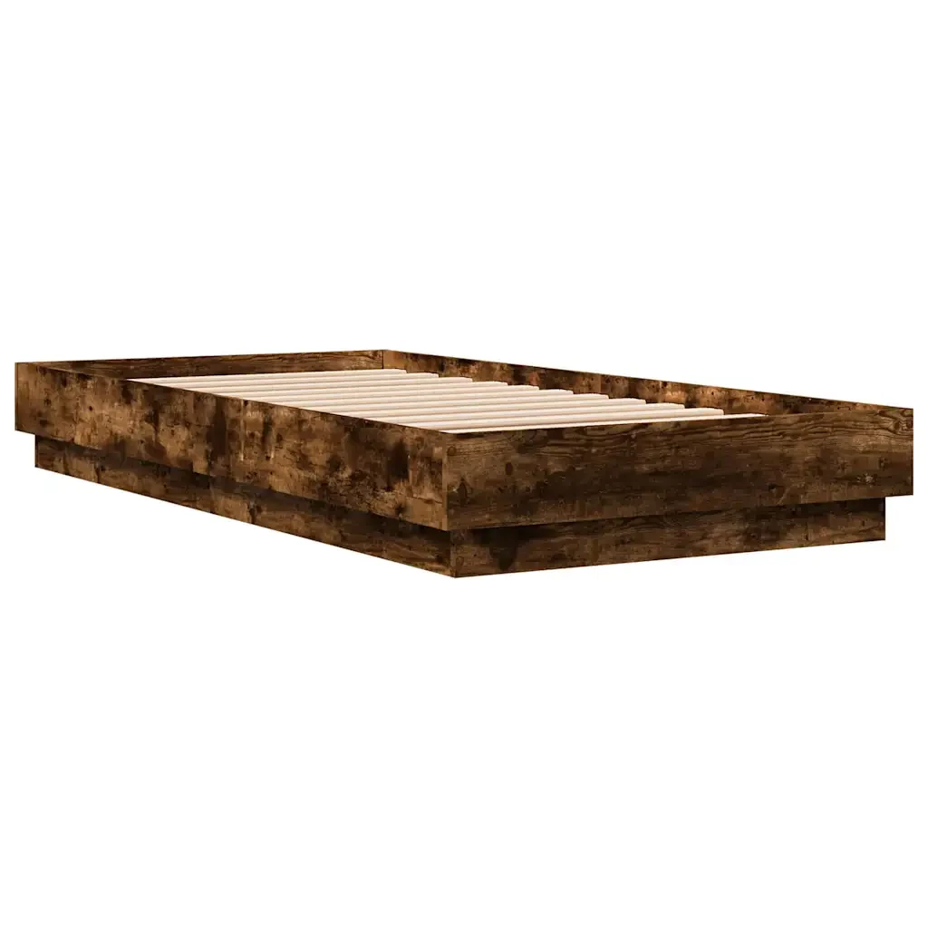 Letto singolo | Letto per adulti | Giroletto con LED Rovere Fumo 75x190 cm - Image 8
