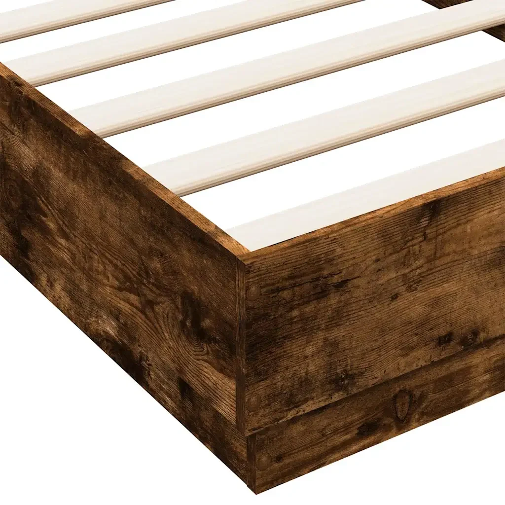 Letto singolo | Letto per adulti | Giroletto con LED Rovere Fumo 75x190 cm - Image 9