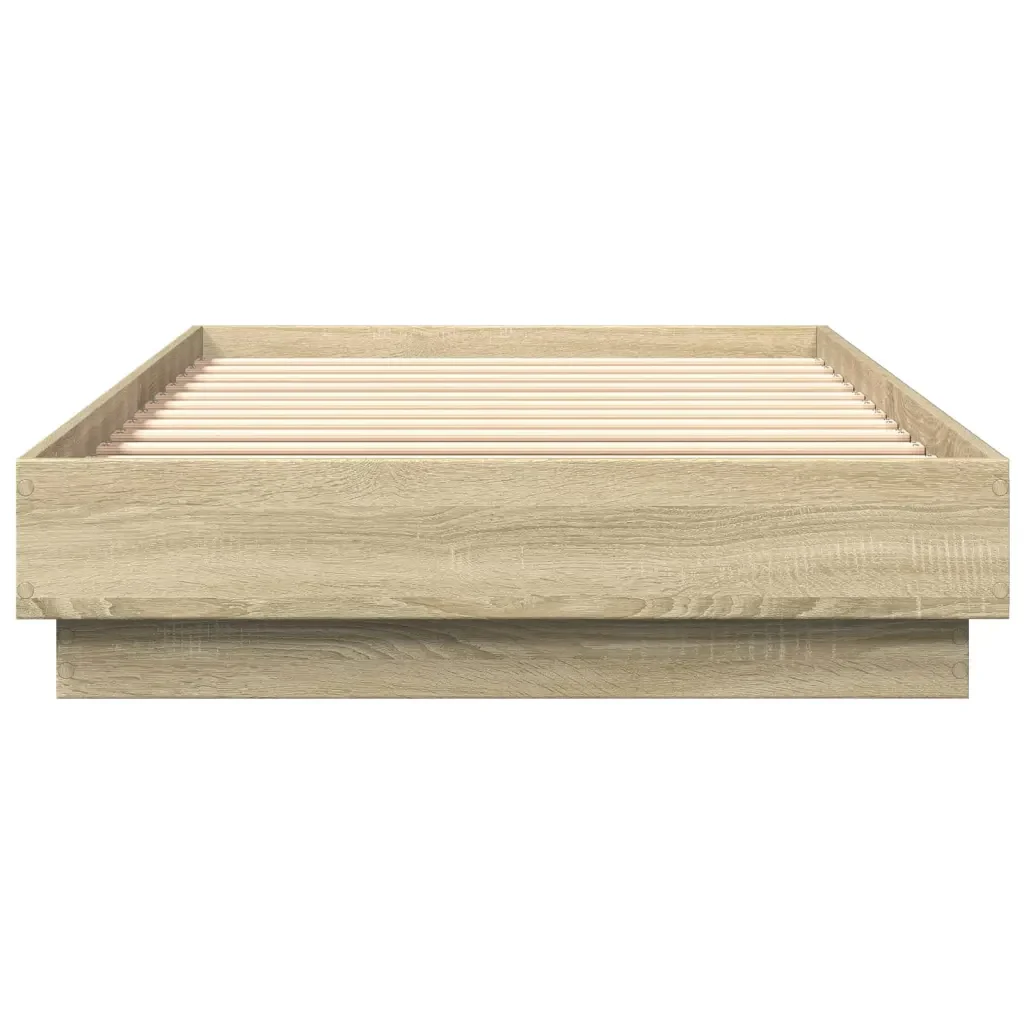 Letto singolo | Letto per adulti | Giroletto con LED Rovere Sonoma 100x200 cm - Image 6