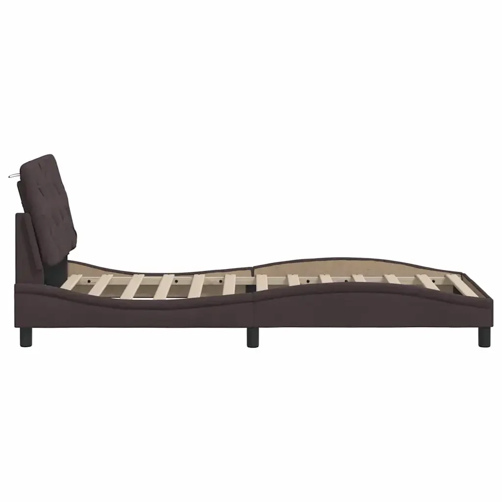 Letto singolo | Letto per adulti | Giroletto con LED senza Materasso 80x200 cm Tessuto - Image 9