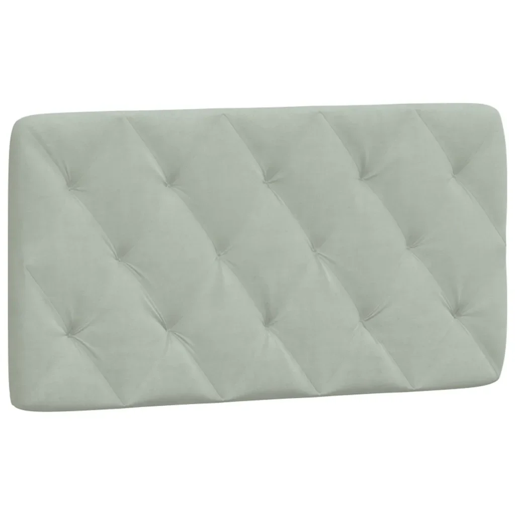 Letto singolo | Letto per adulti | Giroletto con LED senza Materasso Grigio Chiaro 100x200 cm in Velluto - Image 9