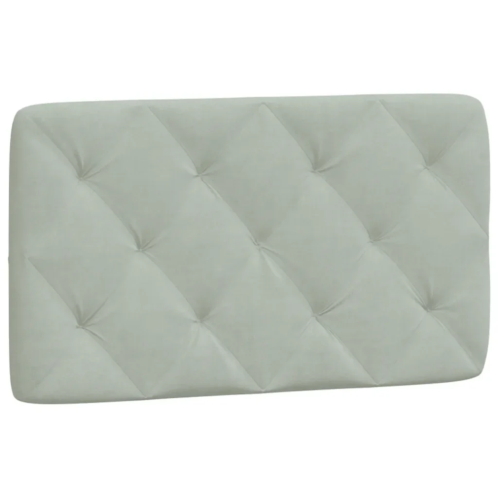 Letto singolo | Letto per adulti | Giroletto con LED senza Materasso Grigio Chiaro 90x200 cm in Velluto - Image 9