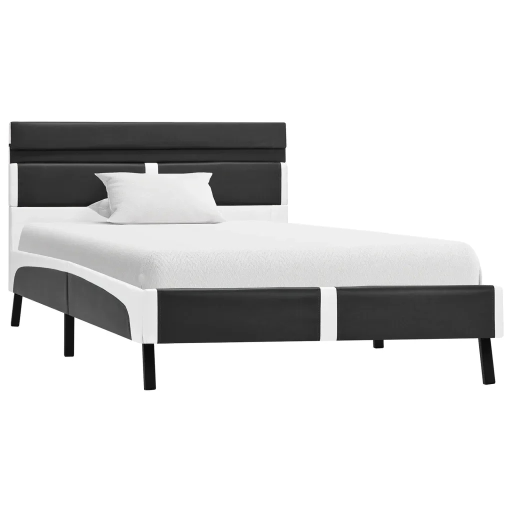 Letto singolo | Letto per adulti | Giroletto con LED senza Materasso Grigio in Similpelle 90x200cm - Image 4