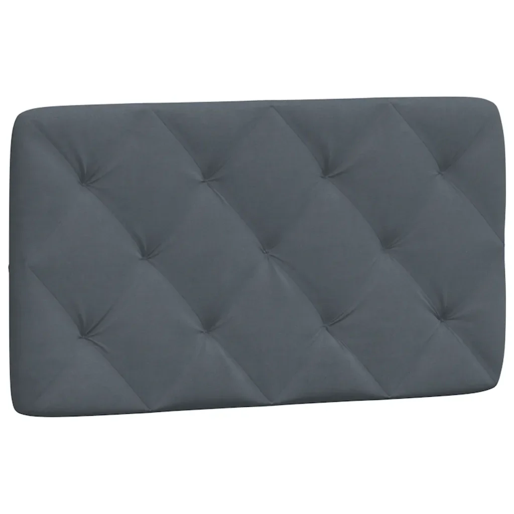 Letto singolo | Letto per adulti | Giroletto con LED senza Materasso Grigio Scuro 90x190 cm in Velluto - Image 9