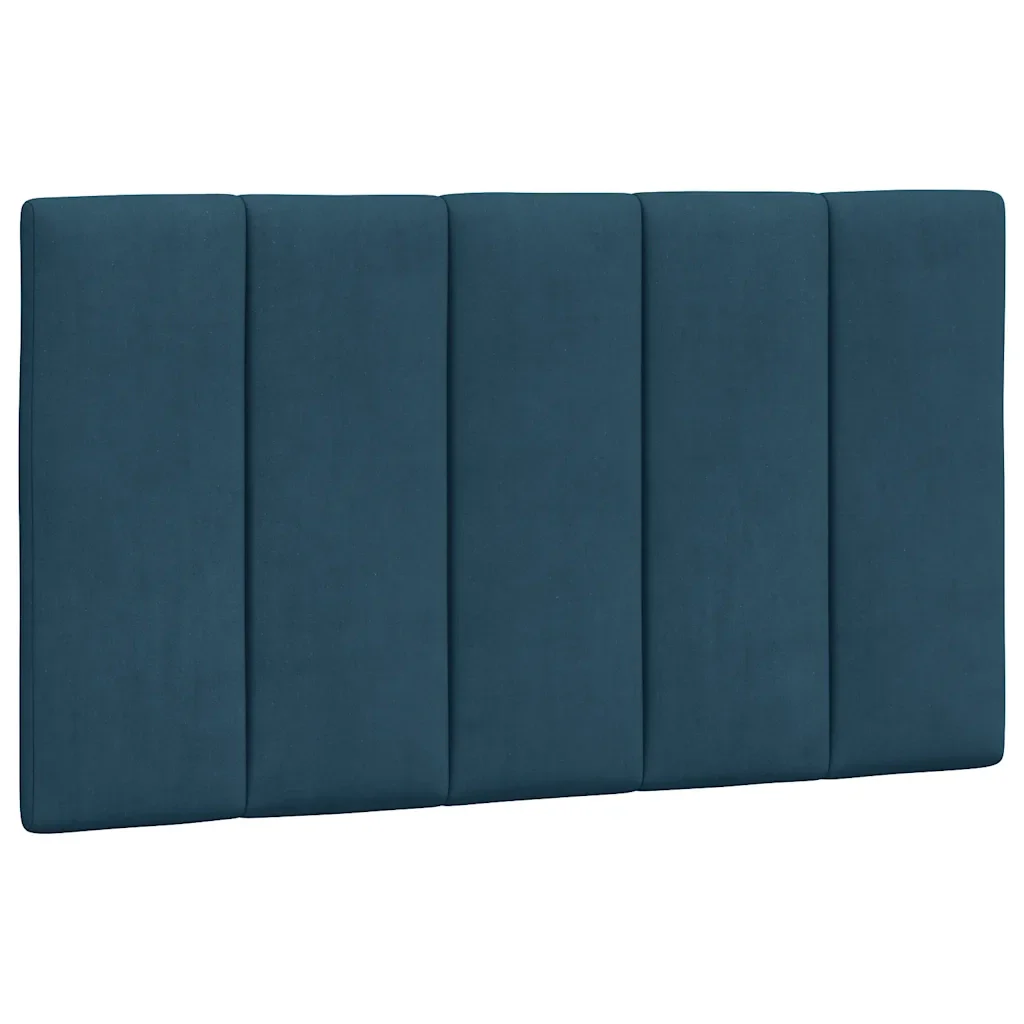 Letto singolo | Letto per adulti | Giroletto con LED senza Materasso Hanko Blu 90x200 cm in Velluto - Image 8