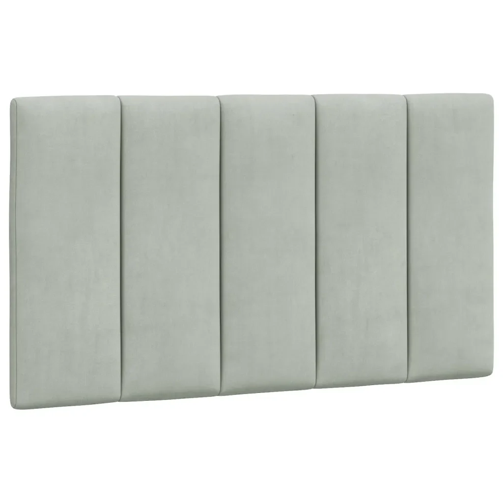 Letto singolo | Letto per adulti | Giroletto con LED senza Materasso Hanko Grigio Chiaro 80x200 cm in Velluto - Image 10