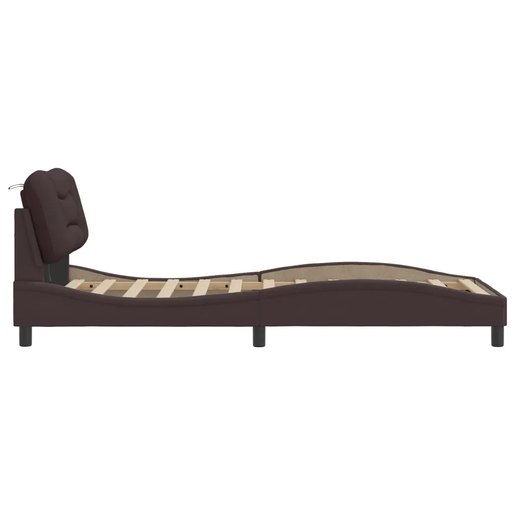 Letto singolo | Letto per adulti | Giroletto con LED senza Materasso Hvar 90x190 cm Tessuto - Image 8