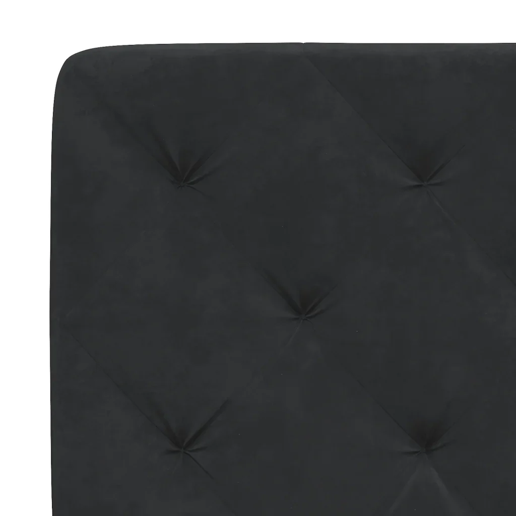 Letto singolo | Letto per adulti | Giroletto con LED senza Materasso Nero 80x200 cm in Velluto - Image 10