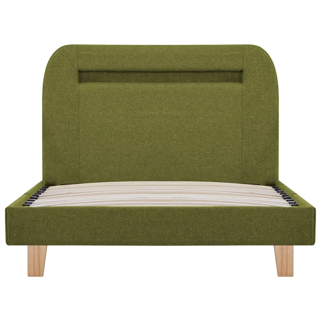 Letto singolo | Letto per adulti | Giroletto con LED senza Materasso Verde 90x200 cm - Image 5