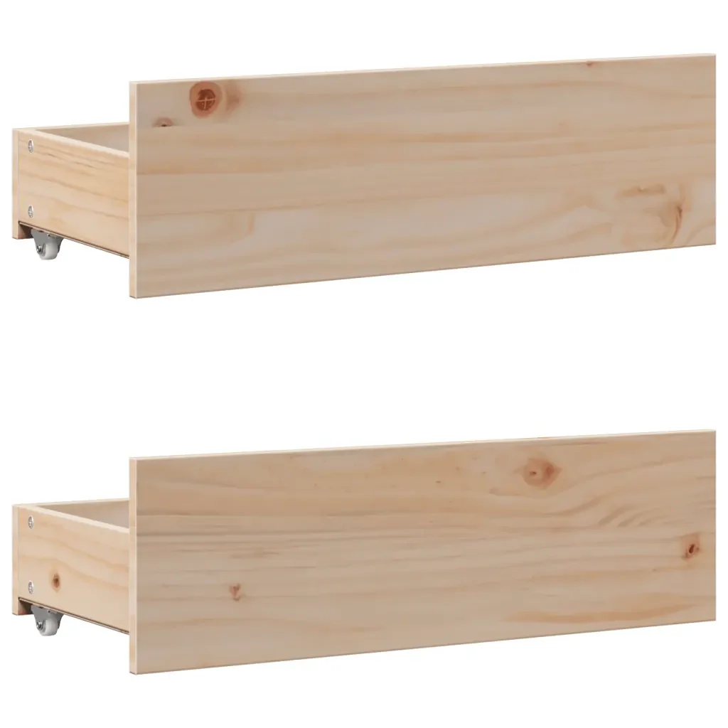 Letto singolo | Letto per adulti | Giroletto con Libreria senza Materasso 75x190 cm in Legno Pino - Image 9