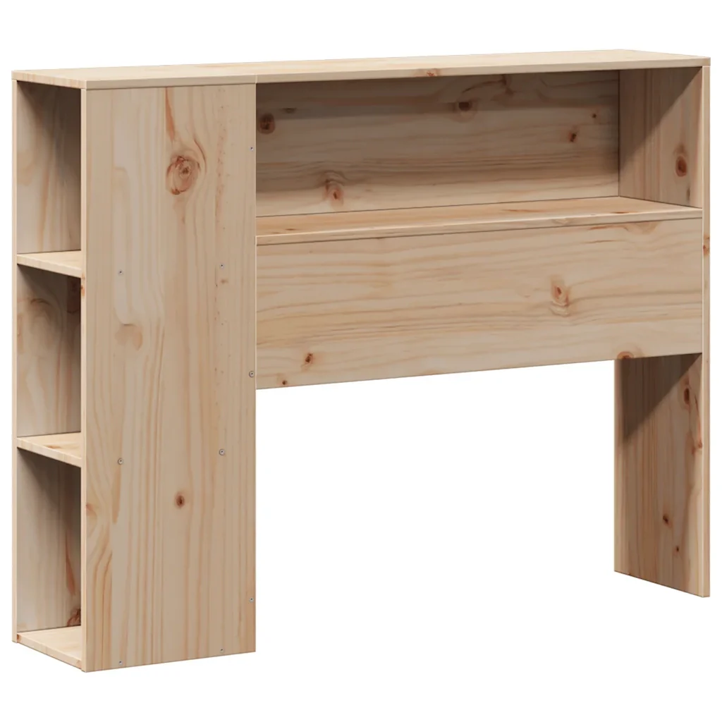 Letto singolo | Letto per adulti | Giroletto con Libreria senza Materasso 75x190 cm in Legno Pino - Image 7