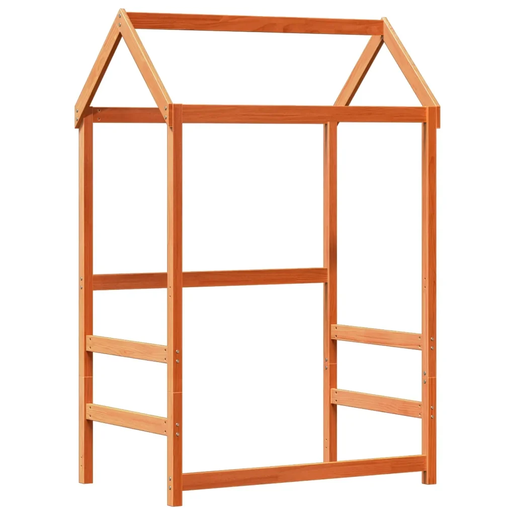 Letto singolo | Letto per adulti | Giroletto con Panca e Tetto Cera 100x200 cm in Legno di Pino - Image 5