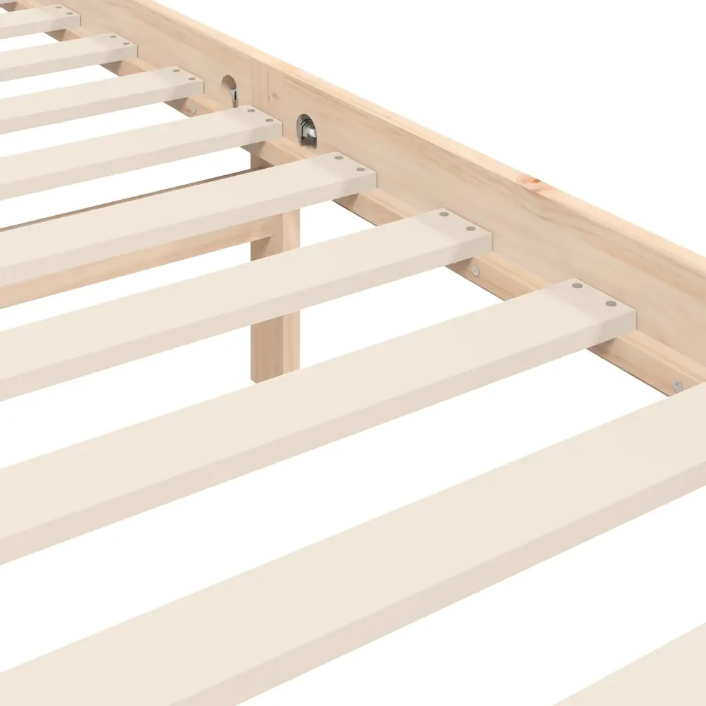Letto singolo | Letto per adulti | Giroletto con Testiera 100x200 cm in Legno Massello - Image 10