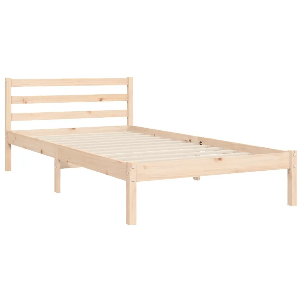 Letto singolo | Letto per adulti | Giroletto con Testiera 100x200 cm in Legno Massello - Image 8