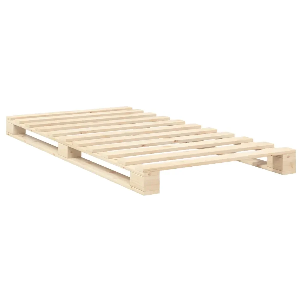 Letto singolo | Letto per adulti | Giroletto con Testiera 100x200 cm Legno Massello di Pino - Image 7
