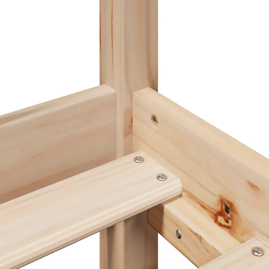 Letto singolo | Letto per adulti | Giroletto con Testiera 100x200 cm Legno Massello di Pino - Image 10