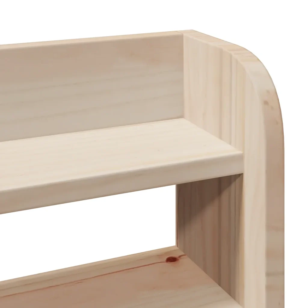 Letto singolo | Letto per adulti | Giroletto con Testiera 100x200 cm Legno Massello di Pino - Image 9