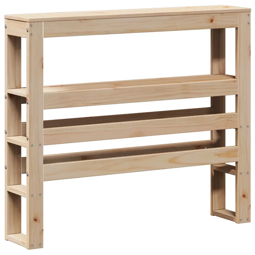 Letto singolo | Letto per adulti | Giroletto con Testiera 75x190 cm in Legno Massello di Pino - Image 6