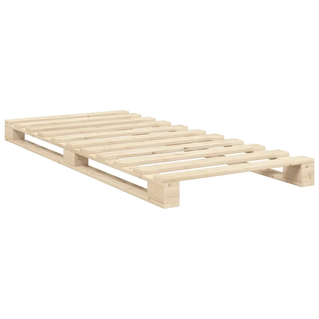 Letto singolo | Letto per adulti | Giroletto con Testiera 90x200 cm in Legno Massello di Pino - Image 7
